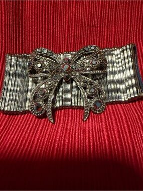 Park Lane Black Crystal Bow Stretch Bracelet New Statement Jewelry